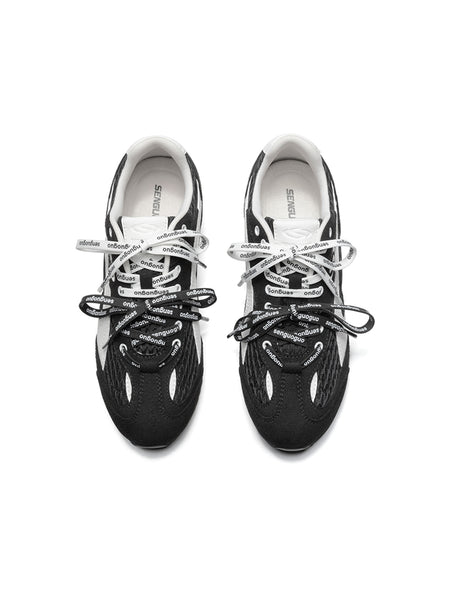 SENGUOGUO | The "Forrest Gump" Mesh Layered Laces Sneaker-Black - PSYLOS 1, SENGUOGUO | The "Forrest Gump" Mesh Layered Laces Sneaker-Black, Unisex Shoes, SENGUOGUO, PSYLOS 1