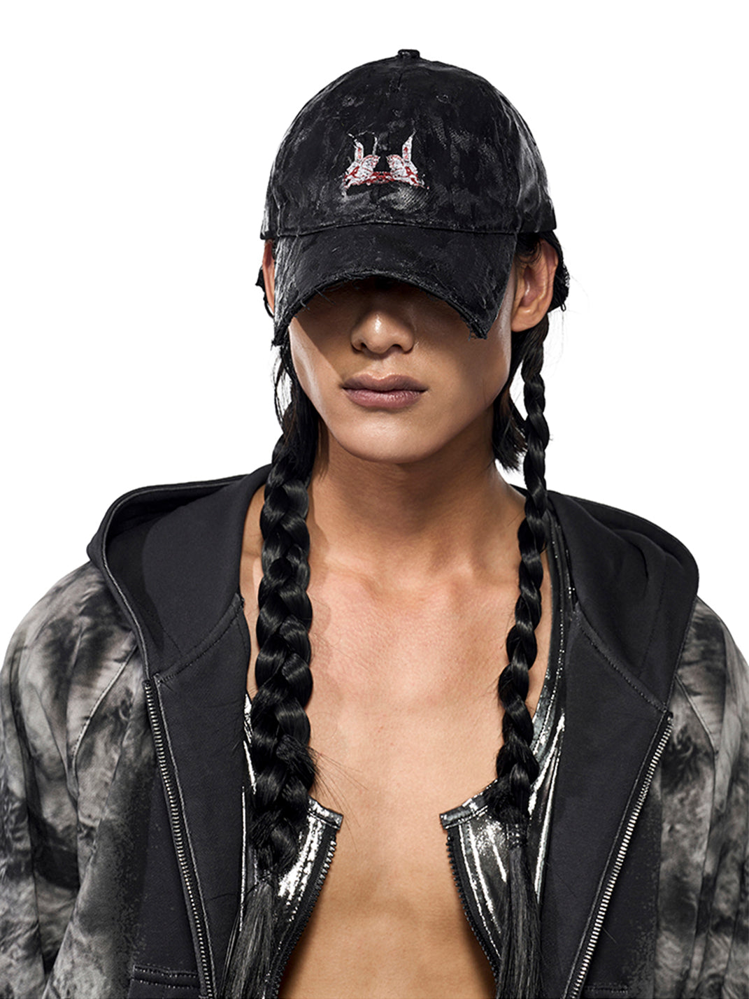 Fourth3ex | Waxed Print Short Baseball Cap - PSYLOS 1, Fourth3ex | Waxed Print Short Baseball Cap, Hat, Fourth3ex, PSYLOS 1