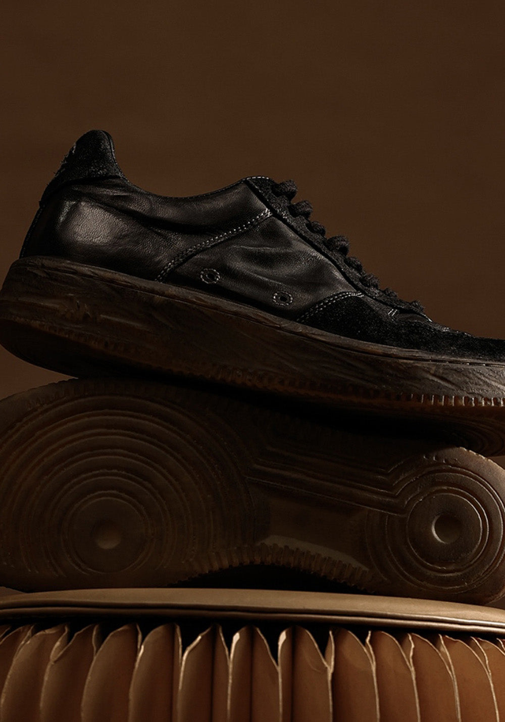 PIPG丨Unisex Black Horsehide Sneakers - PSYLOS 1, PIPG丨Unisex Black Horsehide Sneakers, Skate Shoes, PIPG, PSYLOS 1