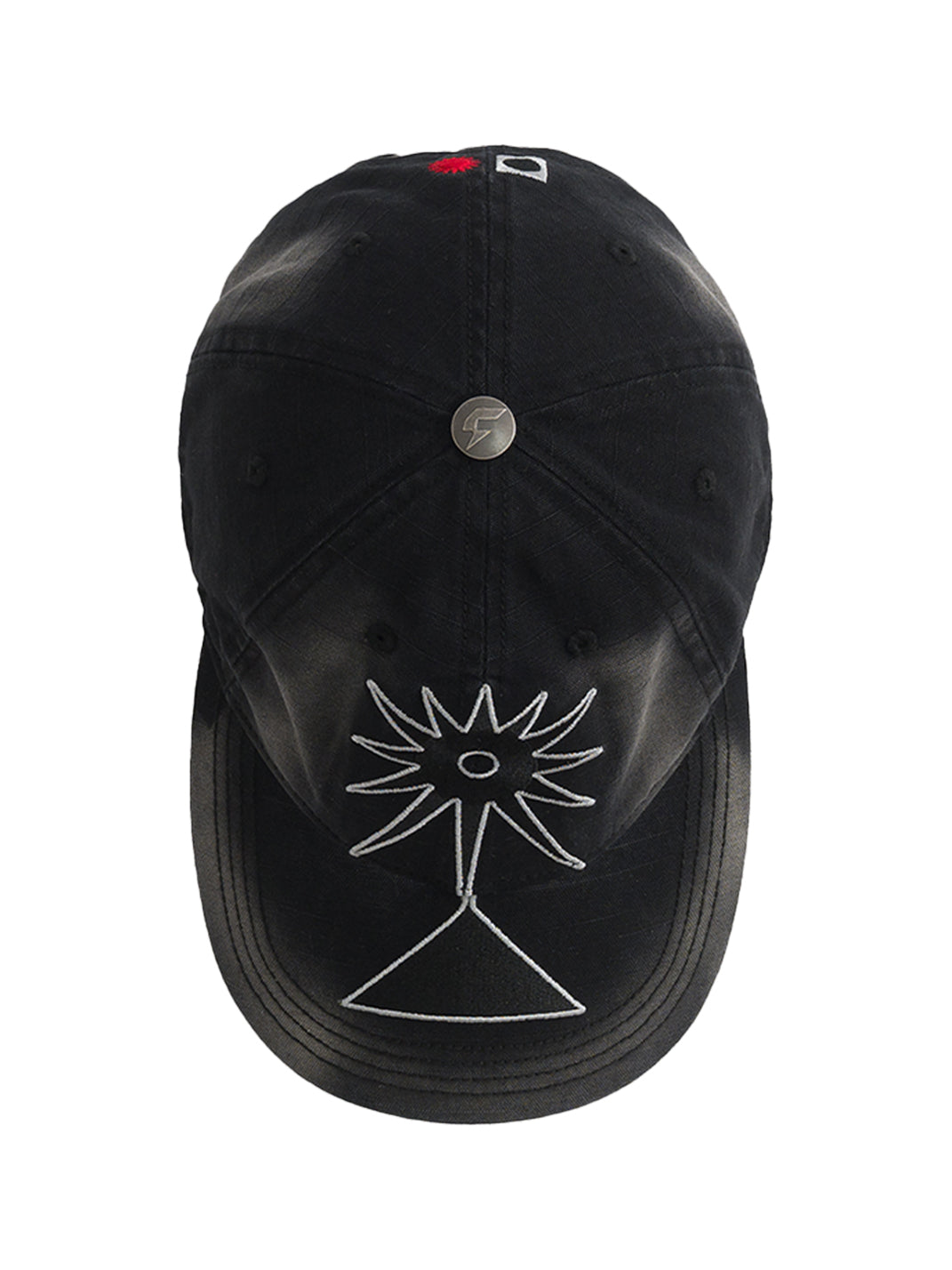 FLEAMARKET | Totem Heavy Washed Curve Brim Cap-Black - PSYLOS 1, FLEAMARKET | Totem Heavy Washed Curve Brim Cap-Black, Hats, FLEAMARKET, PSYLOS 1