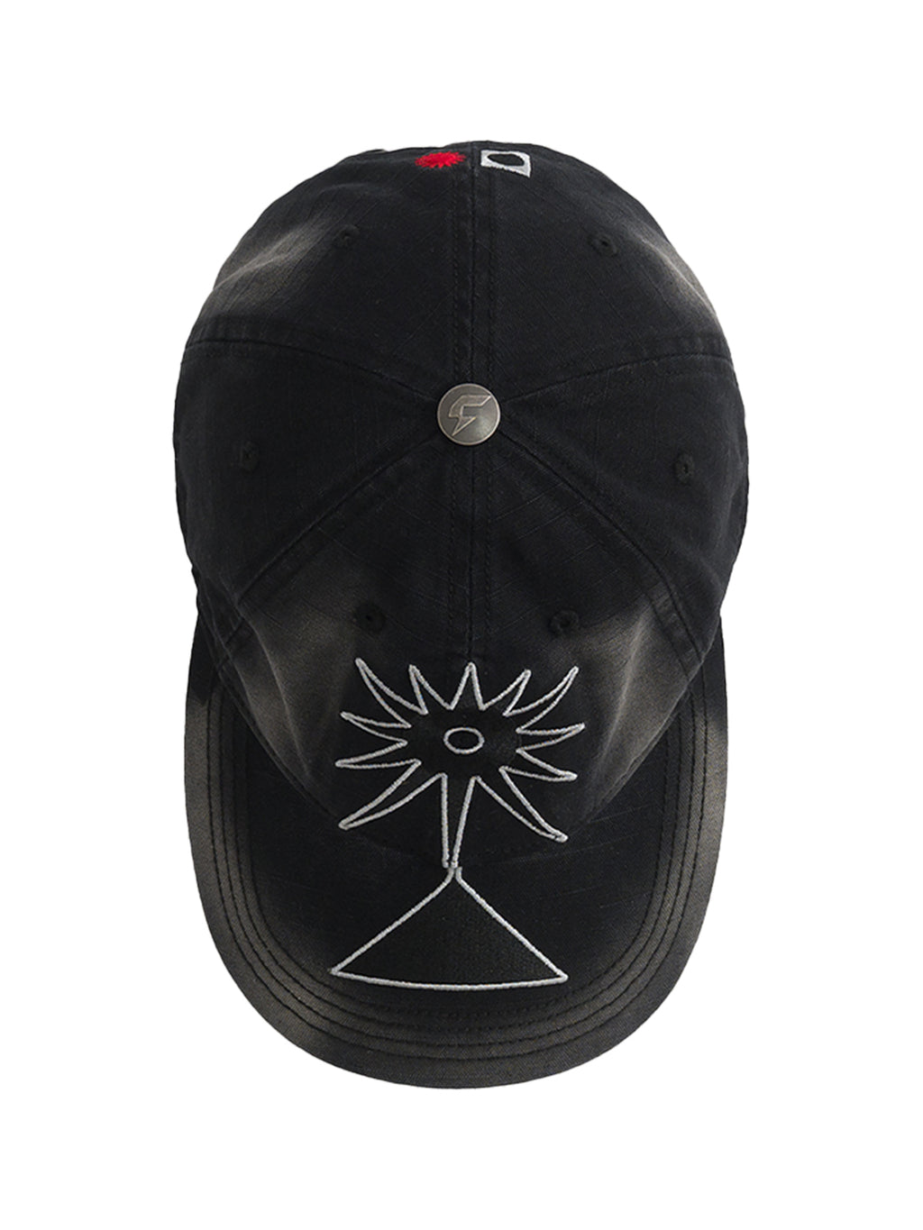 FLEAMARKET | Totem Heavy Washed Curve Brim Cap-Black - PSYLOS 1, FLEAMARKET | Totem Heavy Washed Curve Brim Cap-Black, Hats, FLEAMARKET, PSYLOS 1