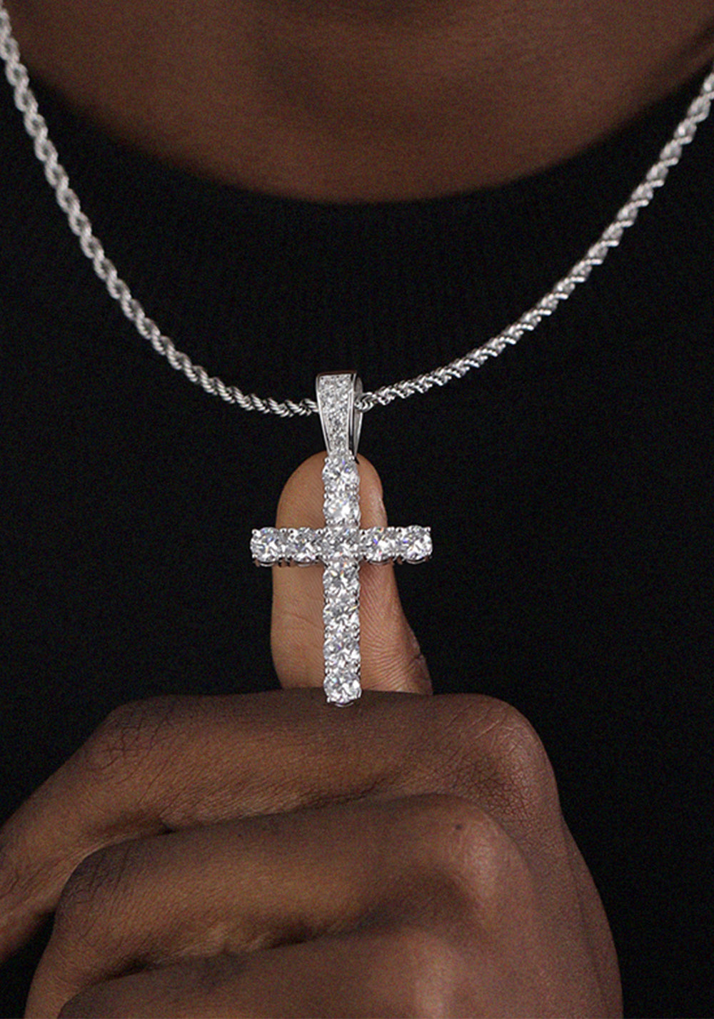 LUXTA丨Iced Out Diamond Cross Pendant - PSYLOS 1, LUXTA丨Iced Out Diamond Cross Pendant, Accessories, LUXTA, PSYLOS 1