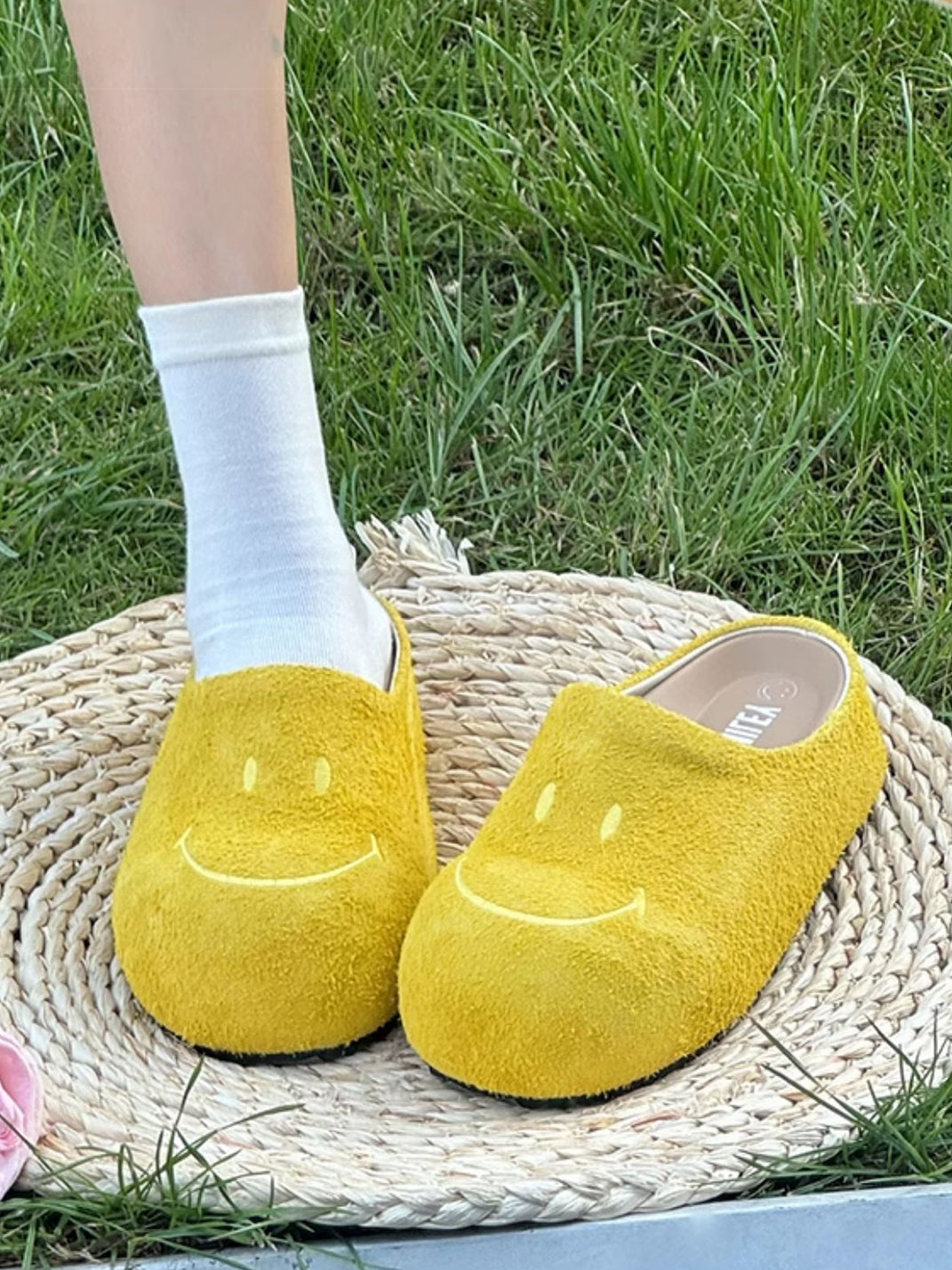 SMILEY | Chunky Slip-On Mule Sandals-Yellow - PSYLOS 1, SMILEY | Chunky Slip-On Mule Sandals-Yellow, Sandals, SMILEY•JAPAN, PSYLOS 1