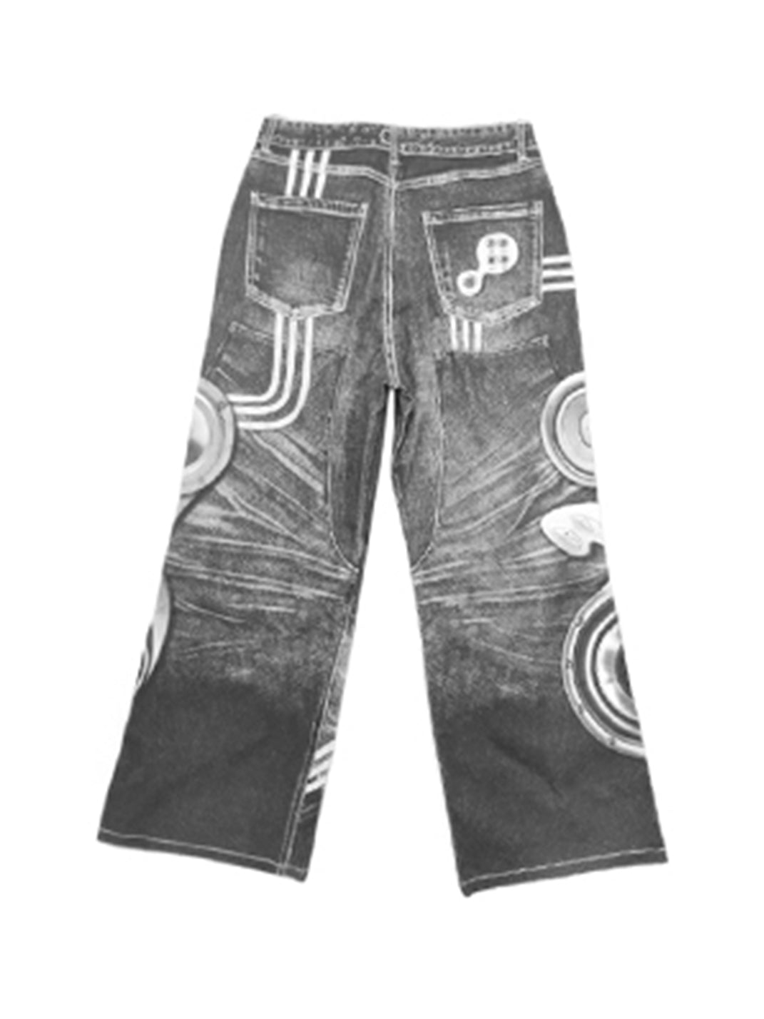 DND4DES | Printed Speaker Cut Flared Jeans - PSYLOS 1, DND4DES | Printed Speaker Cut Flared Jeans, Jeans, DND4DES•JAPAN, PSYLOS 1