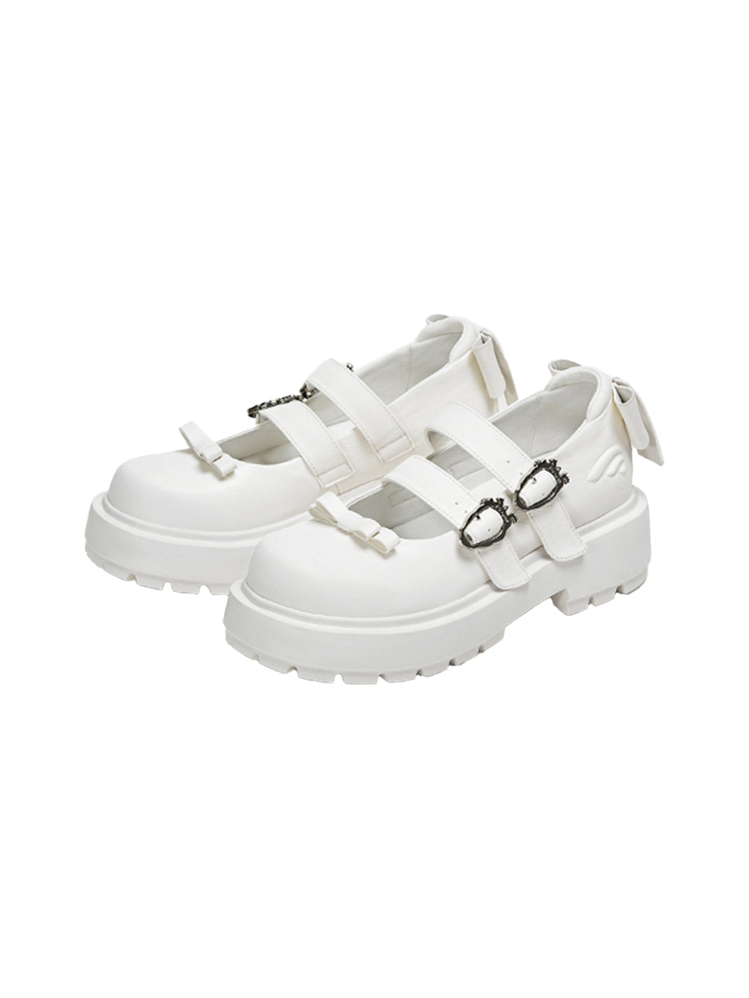 FYSPR丨Platform Mary Jane Shoes with Bow-White - PSYLOS 1, FYSPR丨Platform Mary Jane Shoes with Bow-White, Mary Jane shoes, FYSPR, PSYLOS 1