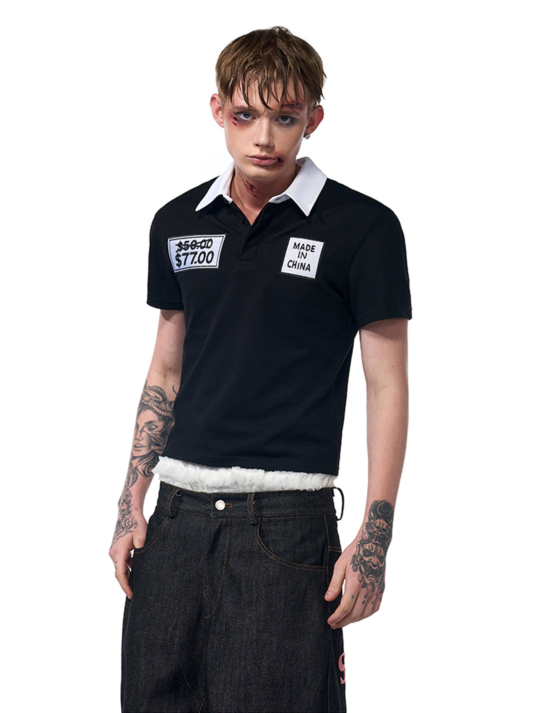 Fourth3ex | Embroidery Graphic Polo Shirt - PSYLOS 1, Fourth3ex | Embroidery Graphic Polo Shirt, Polo Shirt, Fourth3ex, PSYLOS 1