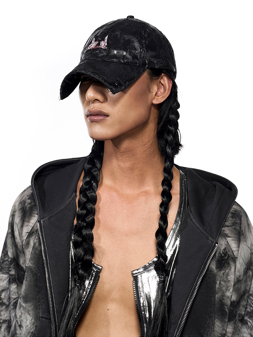 Fourth3ex | Waxed Print Short Baseball Cap - PSYLOS 1, Fourth3ex | Waxed Print Short Baseball Cap, Hat, Fourth3ex, PSYLOS 1