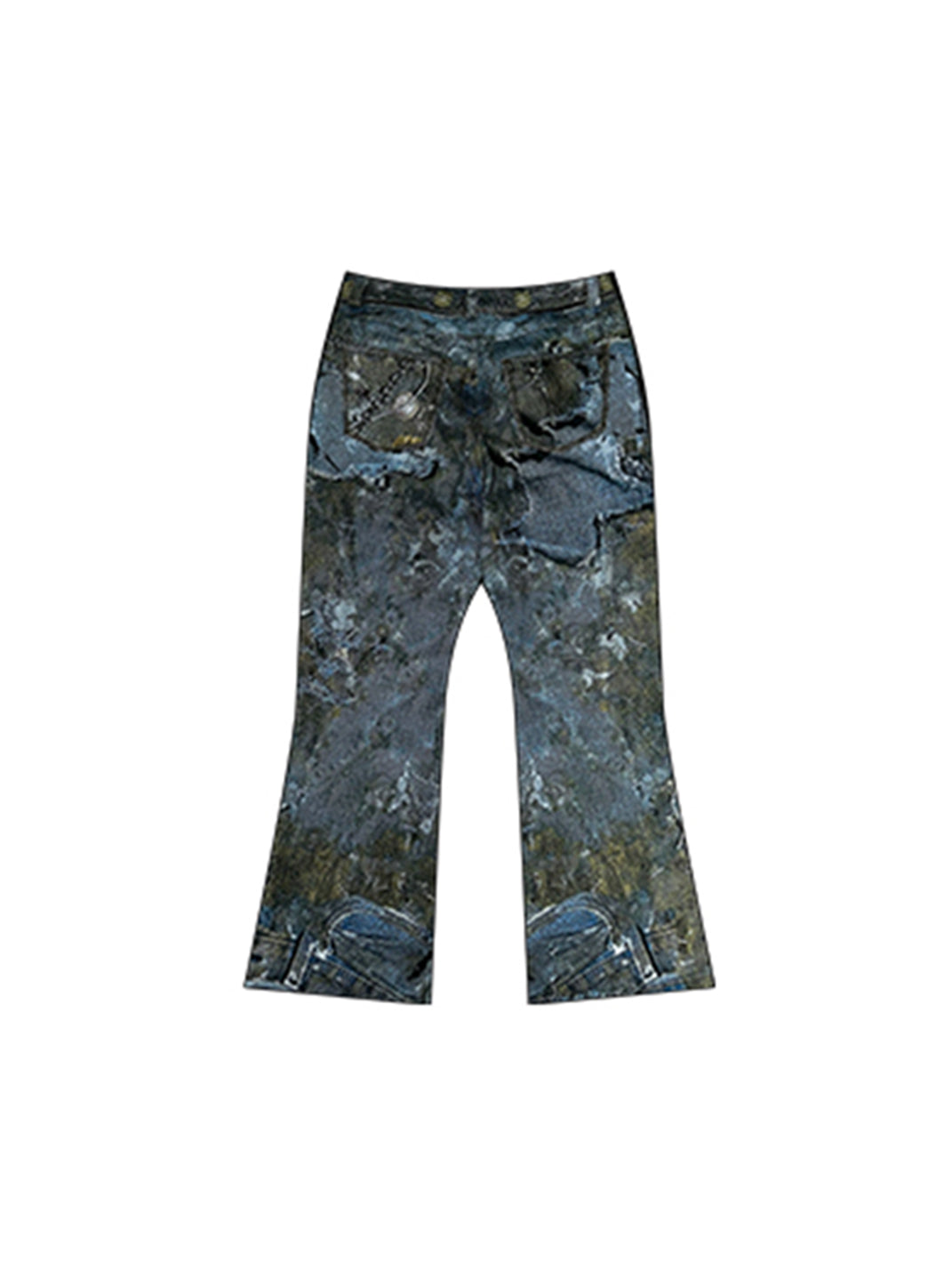 DND4DES | Distressed Chain Print Straight Jeans - PSYLOS 1, DND4DES | Distressed Chain Print Straight Jeans, Jeans, DND4DES•JAPAN, PSYLOS 1