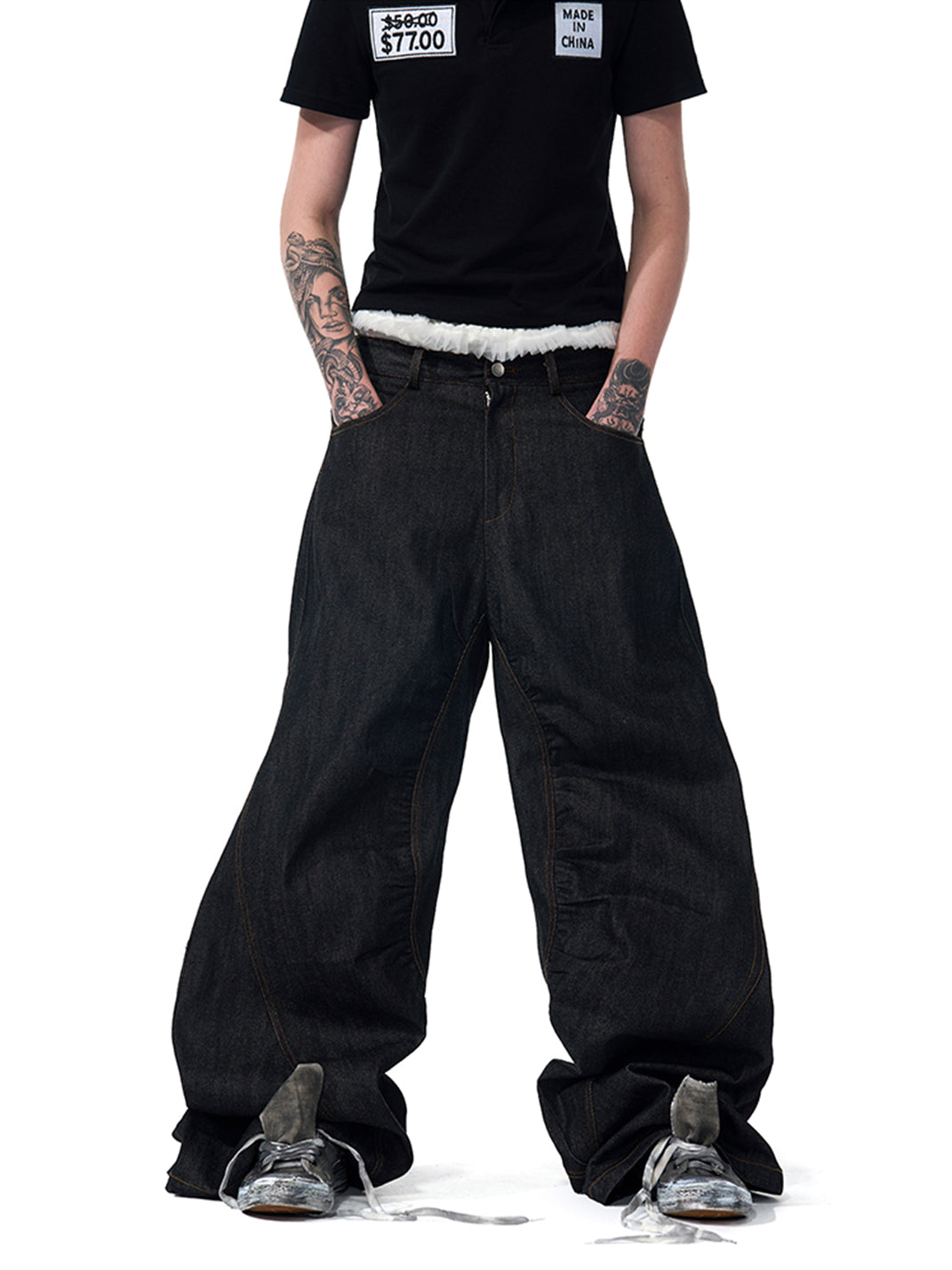 Fourth3ex | Color-Changing Embroidered Jeans - PSYLOS 1, Fourth3ex | Color-Changing Embroidered Jeans, Jeans, Fourth3ex, PSYLOS 1