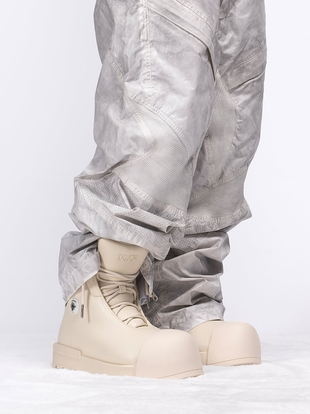 FVVO丨R/F White Architectural Round-Toe Combat Boots - PSYLOS 1, FVVO丨R/F White Architectural Round-Toe Combat Boots, Boots, FVVO&ROCKSTA, PSYLOS 1