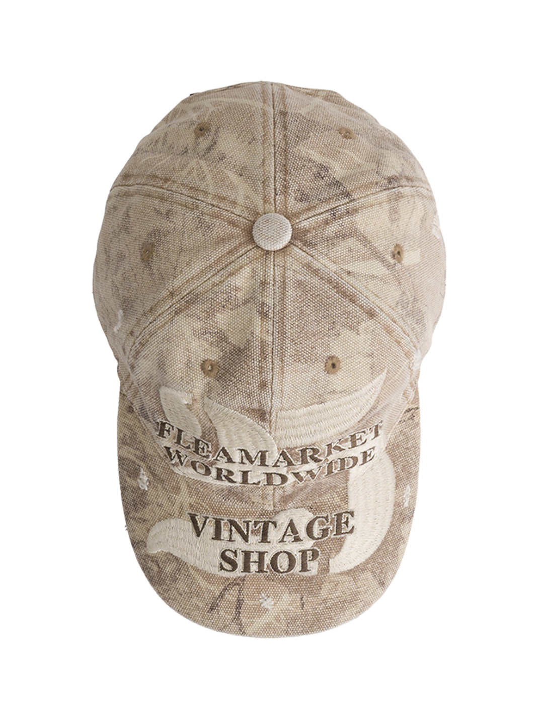 FLEAMARKET | "Worldwide" 25 Washed Curve Brim Baseball Cap - PSYLOS 1, FLEAMARKET | "Worldwide" 25 Washed Curve Brim Baseball Cap, Accessories, FLEAMARKET, PSYLOS 1