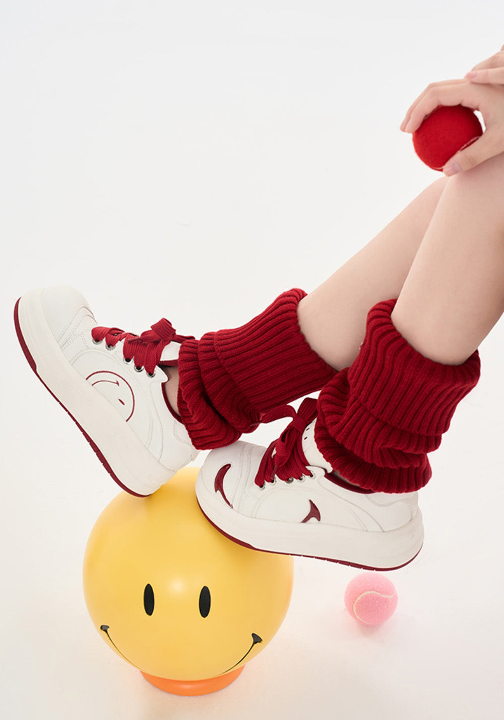 SMILEY丨Big Head Shoes Series-White/Red - PSYLOS 1, SMILEY丨Big Head Shoes Series-White/Red, Chunky Sneakers, SMILEY•JAPAN, PSYLOS 1