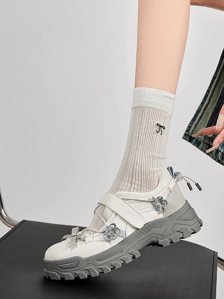 EBLAN丨"Meadowlands" Hybrid Quick-Lace Velcro Ballet Trainer-Gray - PSYLOS 1, EBLAN丨"Meadowlands" Hybrid Quick-Lace Velcro Ballet Trainer-Gray, Mary Jane shoes, EBLAN, PSYLOS 1