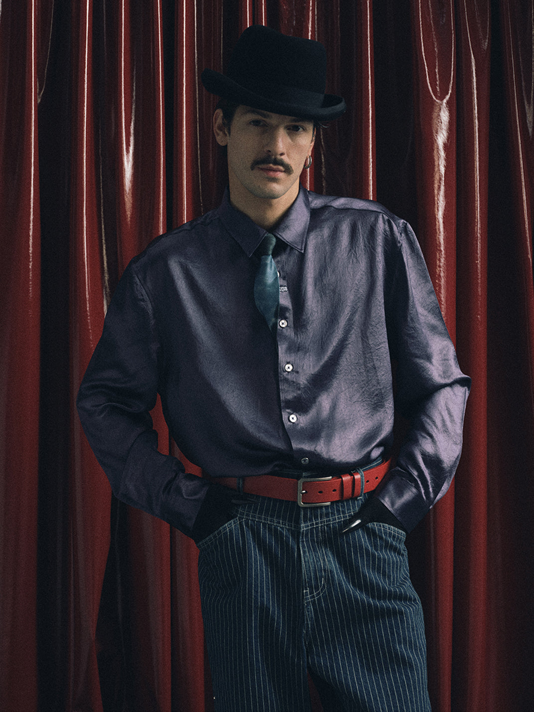 TREclub | Silky Long Sleeve Shirt With Handsew Logo - PSYLOS 1, TREclub | Silky Long Sleeve Shirt With Handsew Logo, Men's Wear, TREclub, PSYLOS 1