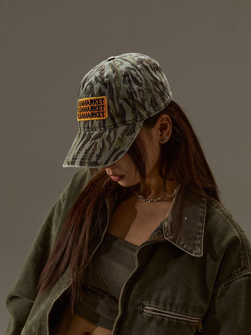 FLEAMARKET | Flame Camo Curve Brim Cap - PSYLOS 1, FLEAMARKET | Flame Camo Curve Brim Cap, Hats, FLEAMARKET, PSYLOS 1