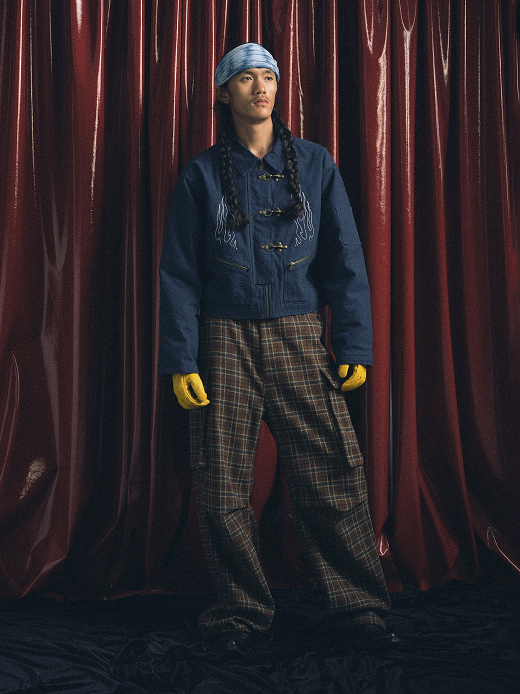 TREclub | Earth Tone Plaid Straight Leg Cargo Pants - PSYLOS 1, TREclub | Earth Tone Plaid Straight Leg Cargo Pants, Men's Wear, TREclub, PSYLOS 1