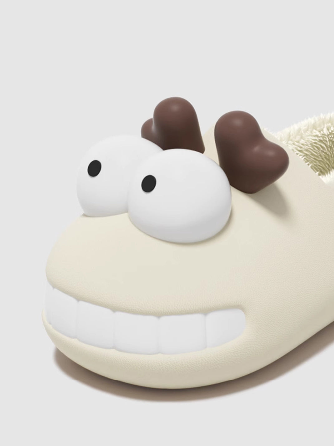 Chedoir | Fleece Cartoon Deer Closed Toe Slides - PSYLOS 1, Chedoir | Fleece Cartoon Deer Closed Toe Slides, Slippers, Chedoir, PSYLOS 1