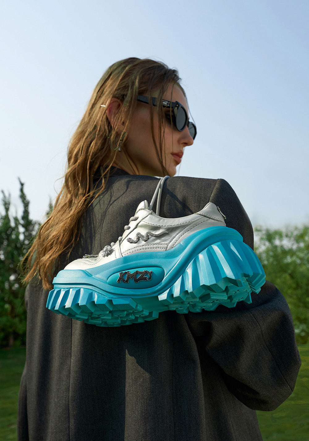 XMZY | Slytherin Platform Summer Loafers-Blue&Silver - PSYLOS 1, XMZY | Slytherin Platform Summer Loafers-Blue&Silver, Chunky Sneakers, XMZY•JAPAN, PSYLOS 1