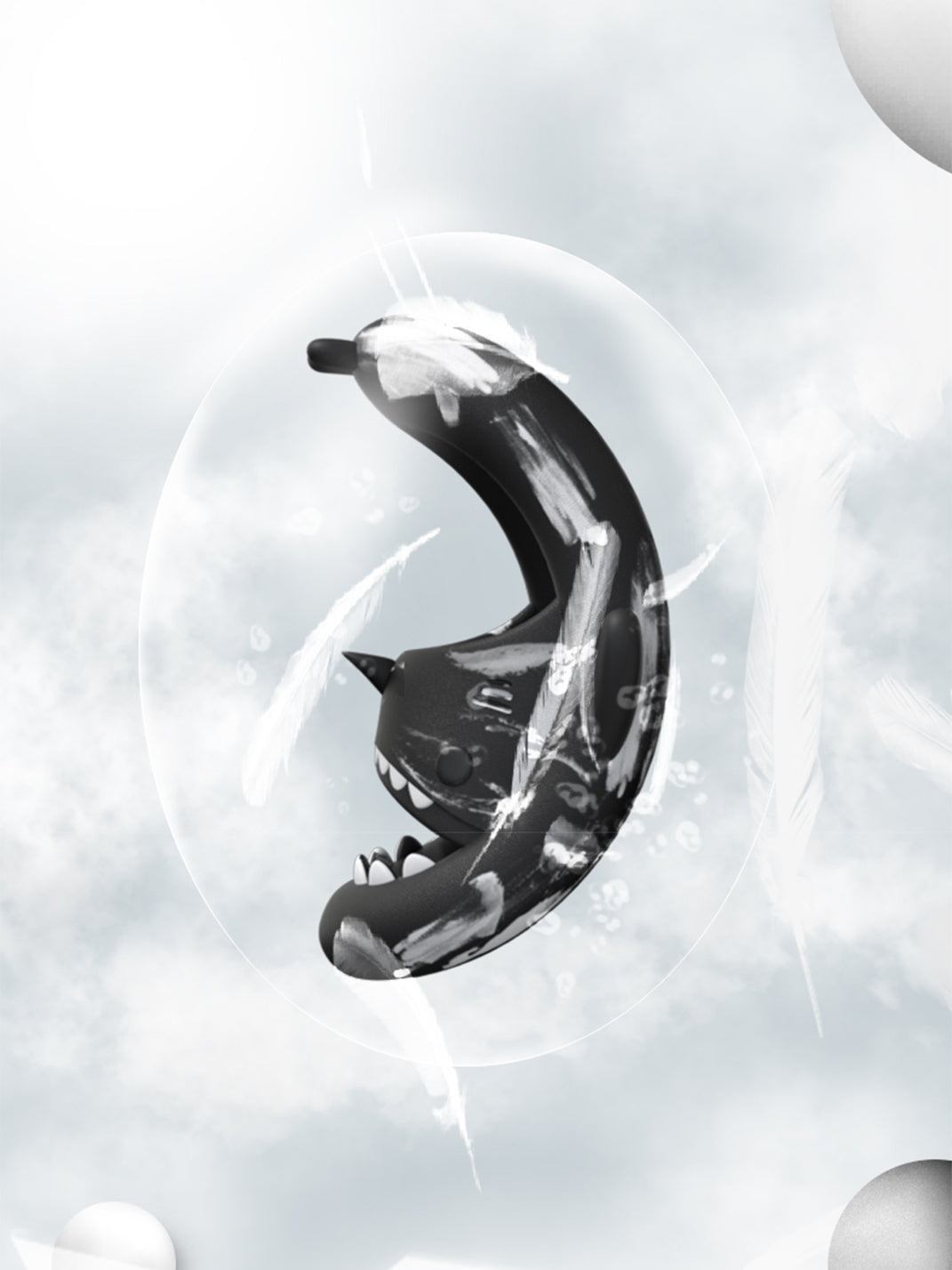 Chedoir | Smudge Dye Shark Anti-Slip Slides - PSYLOS 1, Chedoir | Smudge Dye Shark Anti-Slip Slides, Slippers, Chedoir, PSYLOS 1