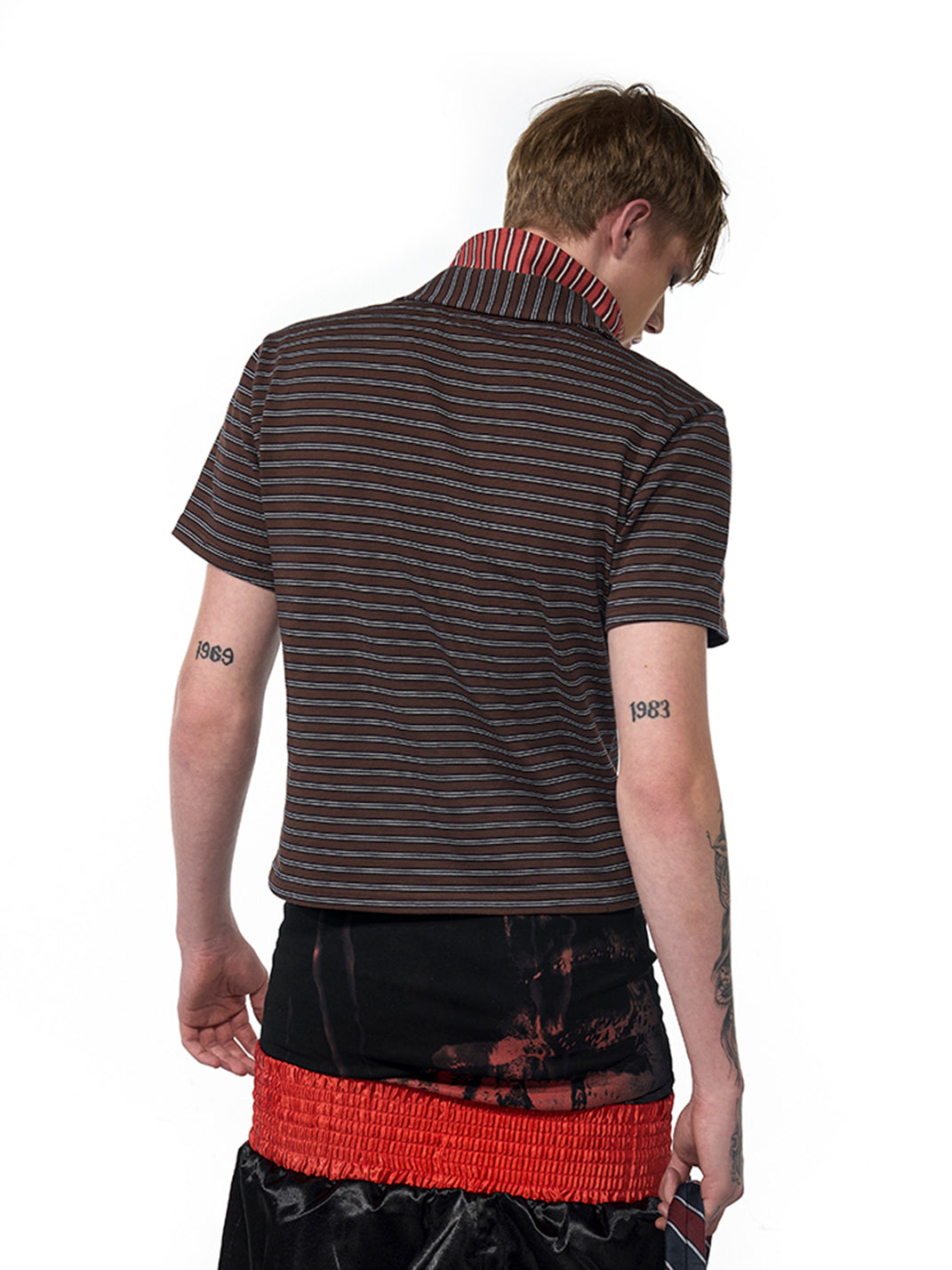 Fourth3ex | Retro Striped Polo Shirt - PSYLOS 1, Fourth3ex | Retro Striped Polo Shirt, Polo Shirt, Fourth3ex, PSYLOS 1