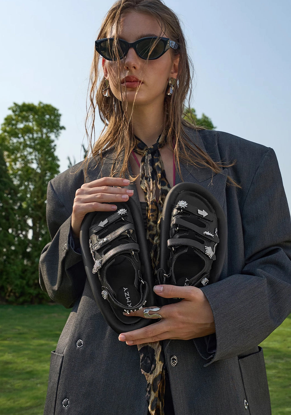 XMZY | Year of Snake Metal Sandals-Black - PSYLOS 1, XMZY | Year of Snake Metal Sandals-Black, Sandals, XMZY•JAPAN, PSYLOS 1