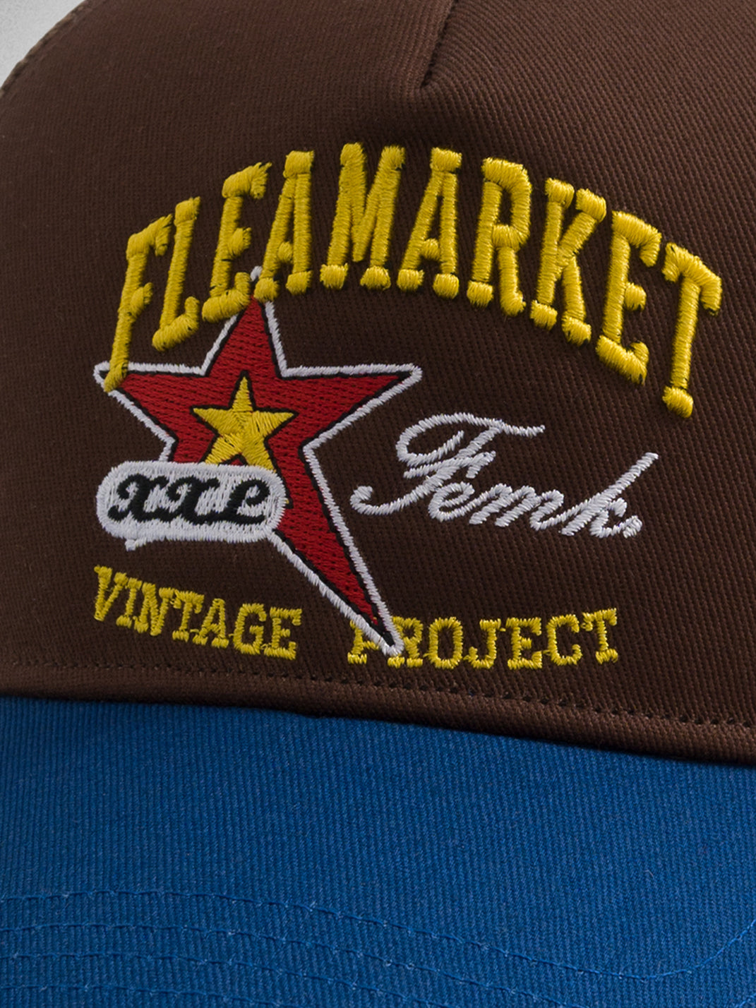 FLEAMARKET | Color Block Stitchwork Curve Brim Trucker Hat - PSYLOS 1, FLEAMARKET | Color Block Stitchwork Curve Brim Trucker Hat, Hats, FLEAMARKET, PSYLOS 1