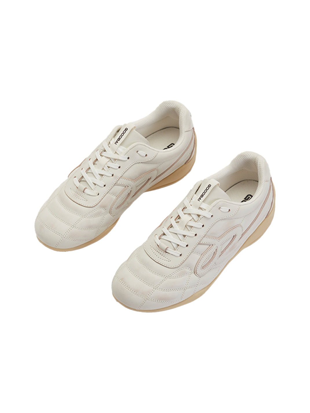 GOODBAI | Retro Leather Soccer Football Flat Trainer-White - PSYLOS 1, GOODBAI | Retro Leather Soccer Football Flat Trainer-White, Retro Trainers, GOODBAI, PSYLOS 1