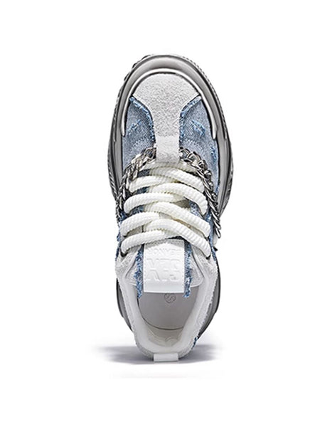 SALAXI | ”Vortex Propel“ Demin Chained Chunky Sneaker-Blue - PSYLOS 1, SALAXI | ”Vortex Propel“ Demin Chained Chunky Sneaker-Blue, Chunky Sneakers, SALAXI, PSYLOS 1