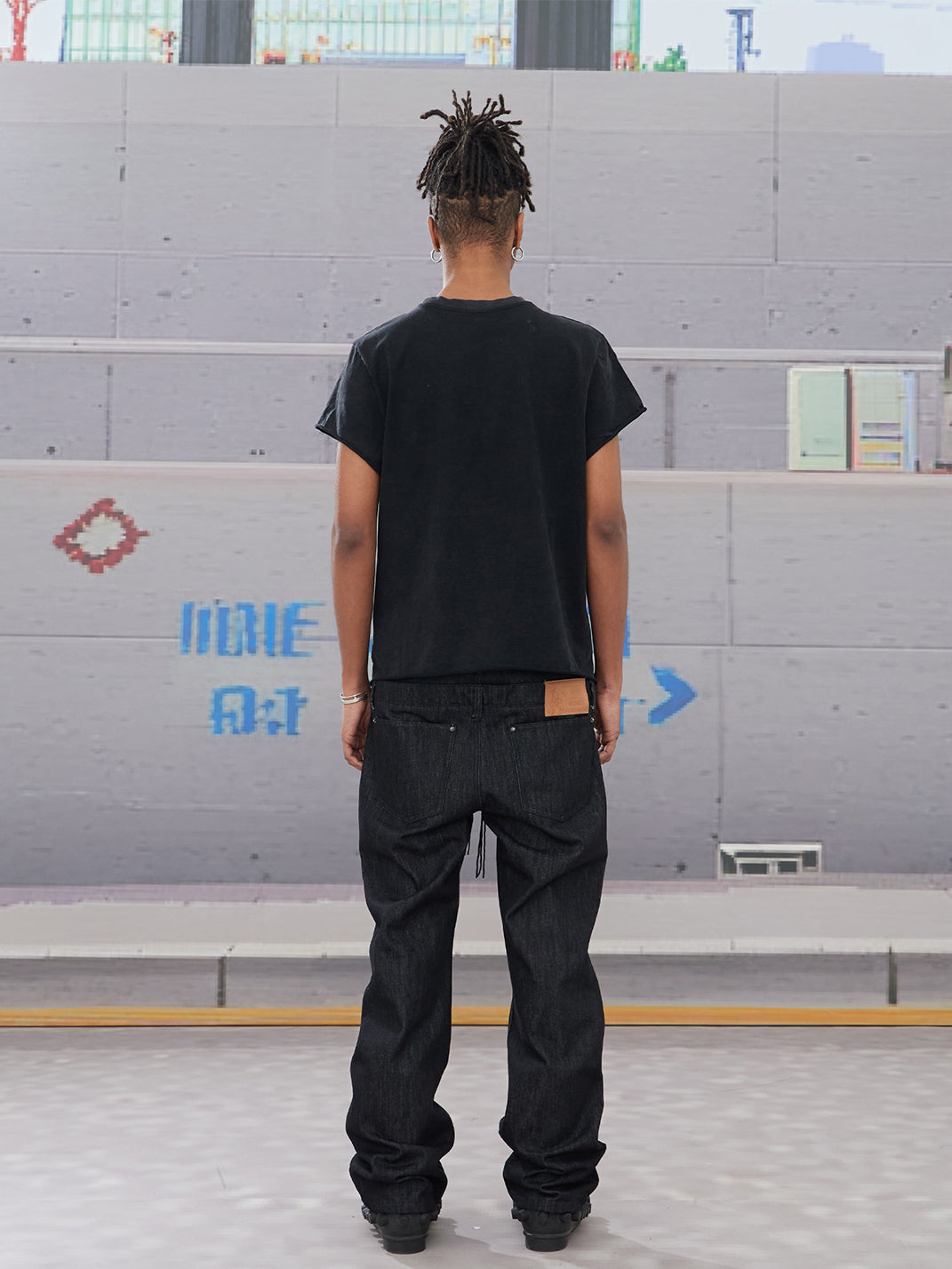 DND4DES | Zipper Drawstring Flare Denim Pants - PSYLOS 1, DND4DES | Zipper Drawstring Flare Denim Pants, Jeans, DND4DES•JAPAN, PSYLOS 1