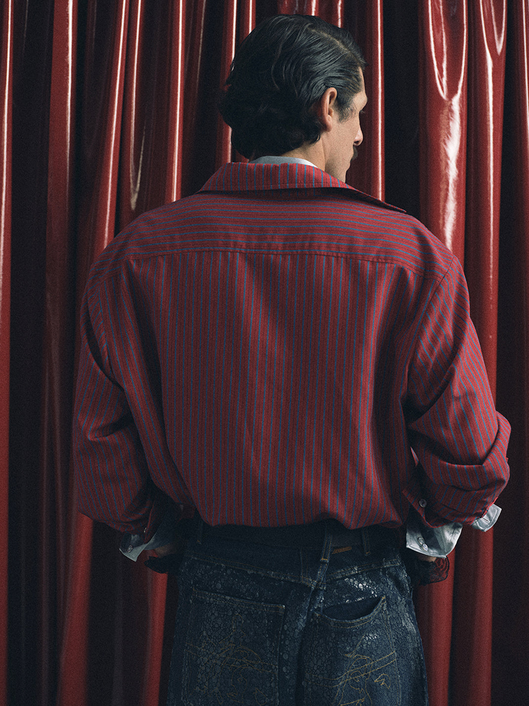 TREclub | Retro Fire Red Stripe Shirt - PSYLOS 1, TREclub | Retro Fire Red Stripe Shirt, Men's Wear, TREclub, PSYLOS 1