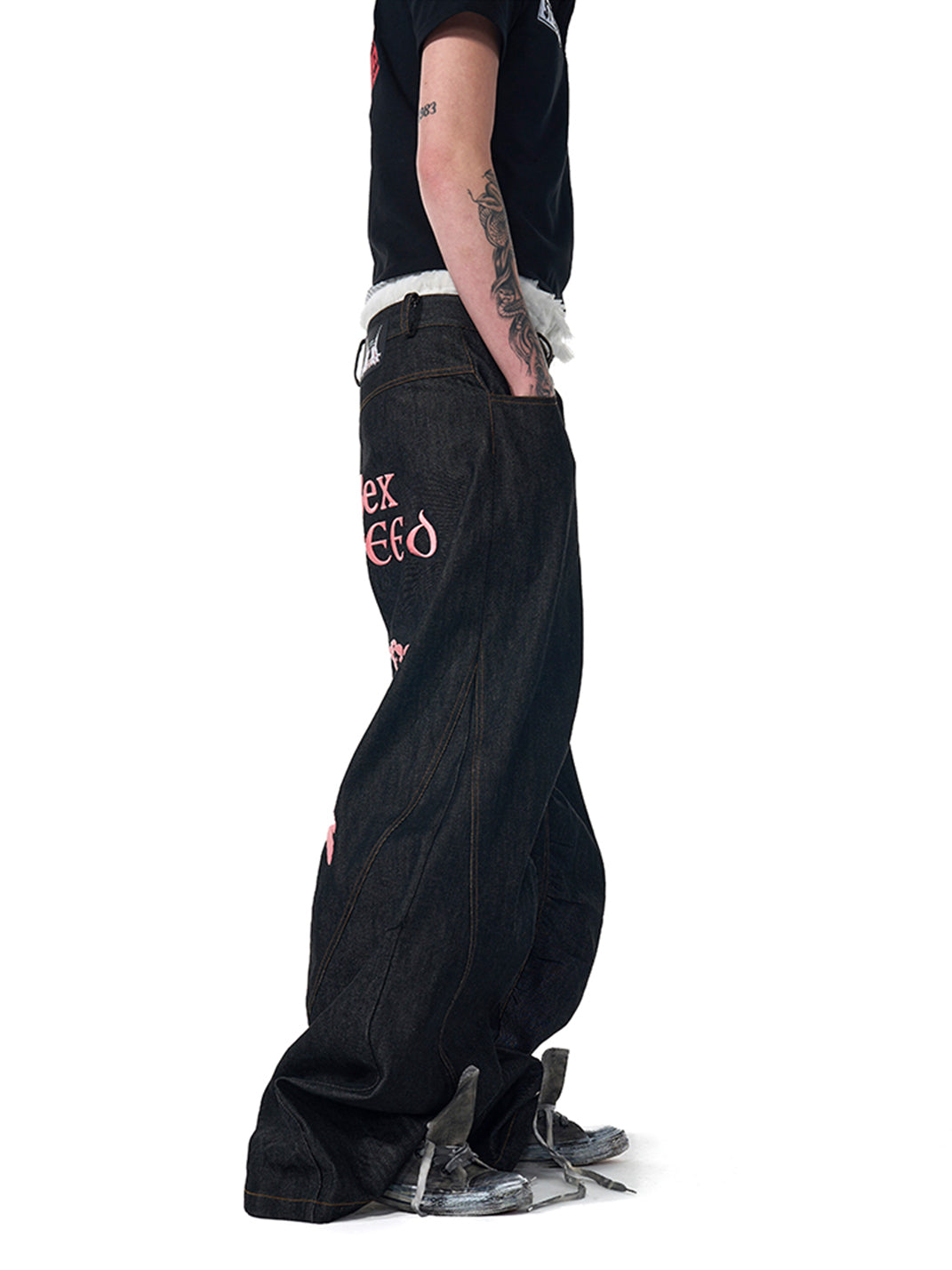 Fourth3ex | Color-Changing Embroidered Jeans - PSYLOS 1, Fourth3ex | Color-Changing Embroidered Jeans, Jeans, Fourth3ex, PSYLOS 1