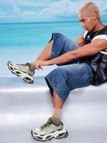 OGR | "Cateyes" Chunky Sneaker-Green - PSYLOS 1, OGR | "Cateyes" Chunky Sneaker-Green, Chunky Sneakers, OGR, PSYLOS 1