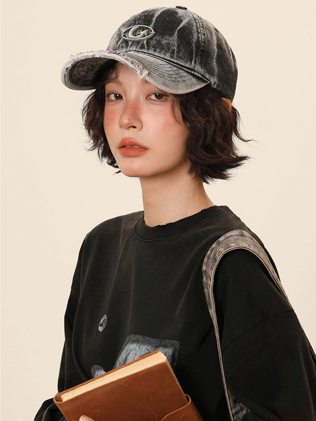 IIING | Curved Brim Washed Denim Baseball Cap - PSYLOS 1, IIING | Curved Brim Washed Denim Baseball Cap, Accessories, IIING, PSYLOS 1