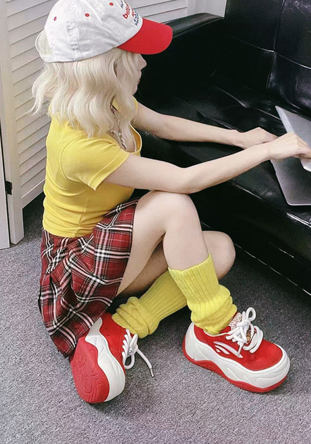 FYSPR丨WiFi 1.0 Wave Platform Shoes-Red - PSYLOS 1, FYSPR丨WiFi 1.0 Wave Platform Shoes-Red, Chunky Sneakers, FYSPR•JAPAN, PSYLOS 1