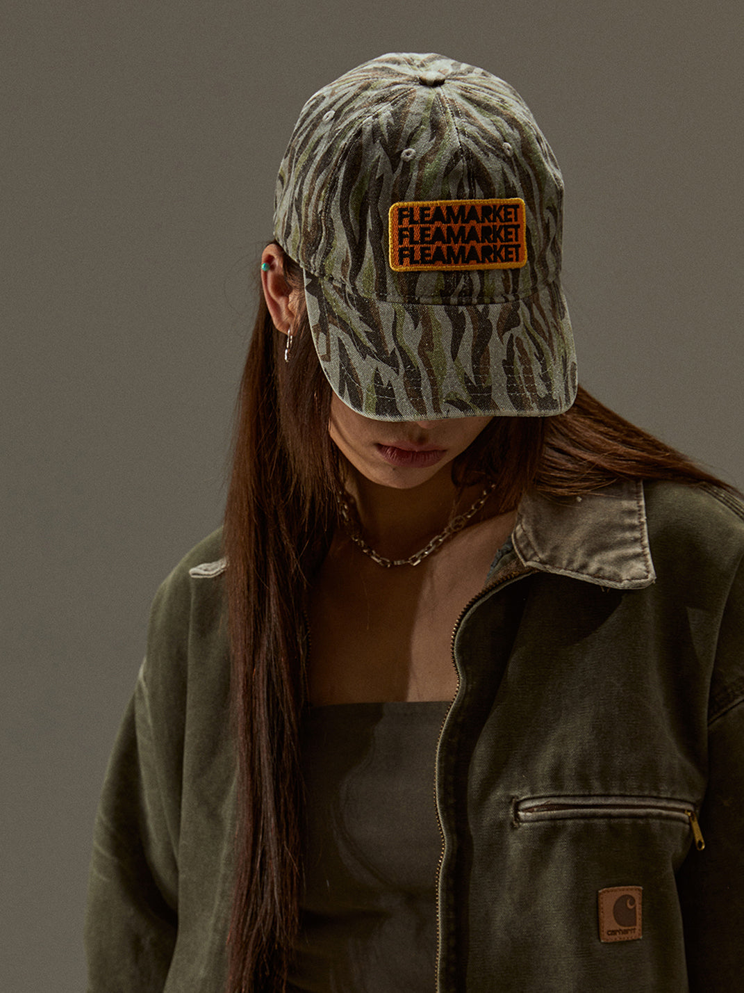 FLEAMARKET | Flame Camo Curve Brim Cap - PSYLOS 1, FLEAMARKET | Flame Camo Curve Brim Cap, Hats, FLEAMARKET, PSYLOS 1