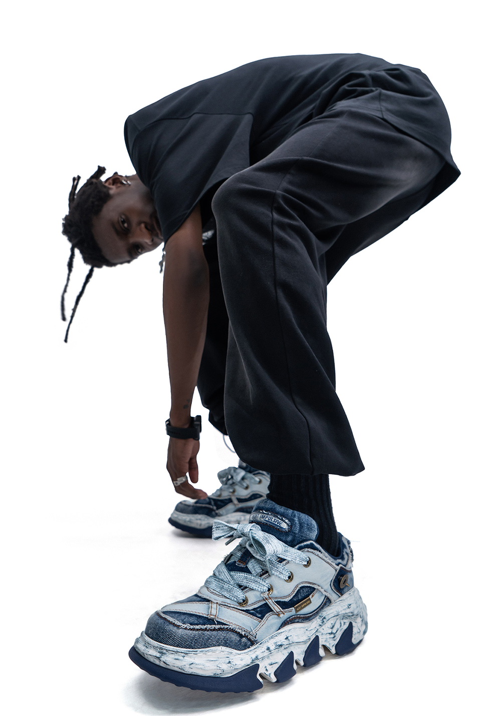 NEXT IMPULSIVE丨Reorganized Denim Series-Blue - PSYLOS 1, NEXT IMPULSIVE丨Reorganized Denim Series-Blue, Chunky Sneakers, NEXT IMPULSIVE•JAPAN, PSYLOS 1