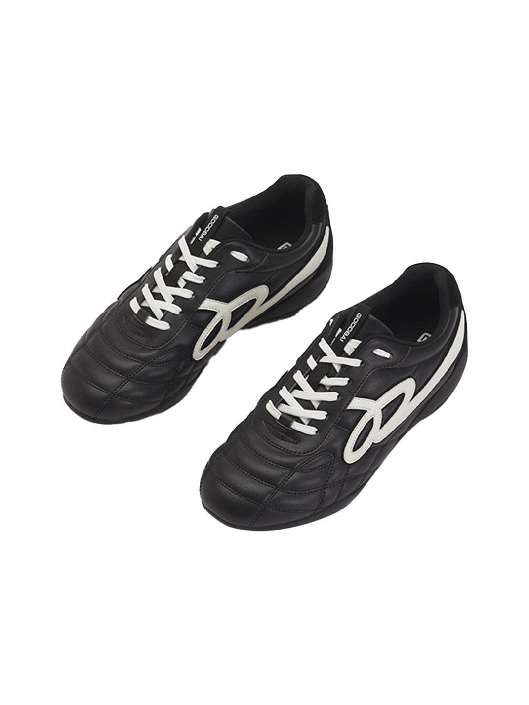 GOODBAI | Retro Leather Soccer Football Flat Trainer-Black - PSYLOS 1, GOODBAI | Retro Leather Soccer Football Flat Trainer-Black, Retro Trainers, GOODBAI, PSYLOS 1