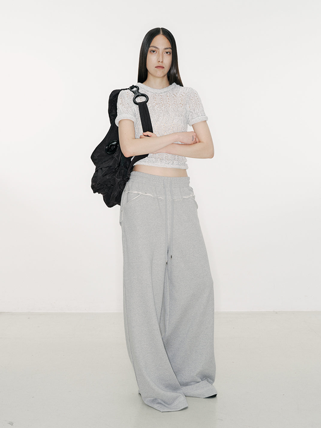 NUTEMPEROR | Structured Wide-Leg Sweatpants Grey - PSYLOS 1, NUTEMPEROR | Structured Wide-Leg Sweatpants Grey, Sweatpants, NUTEMPEROR•JAPAN, PSYLOS 1