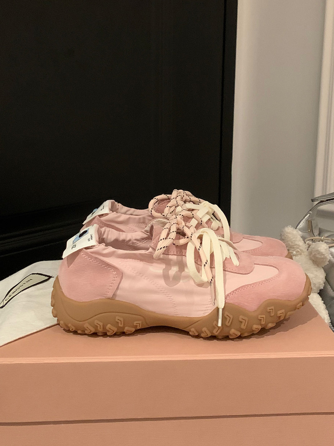 UNCLEWEN | Slip-On Double Laced Trainer With Removable Heightening Insole-Pink - PSYLOS 1, UNCLEWEN | Slip-On Double Laced Trainer With Removable Heightening Insole-Pink, Women's Shoes, UNCLEWEN, PSYLOS 1