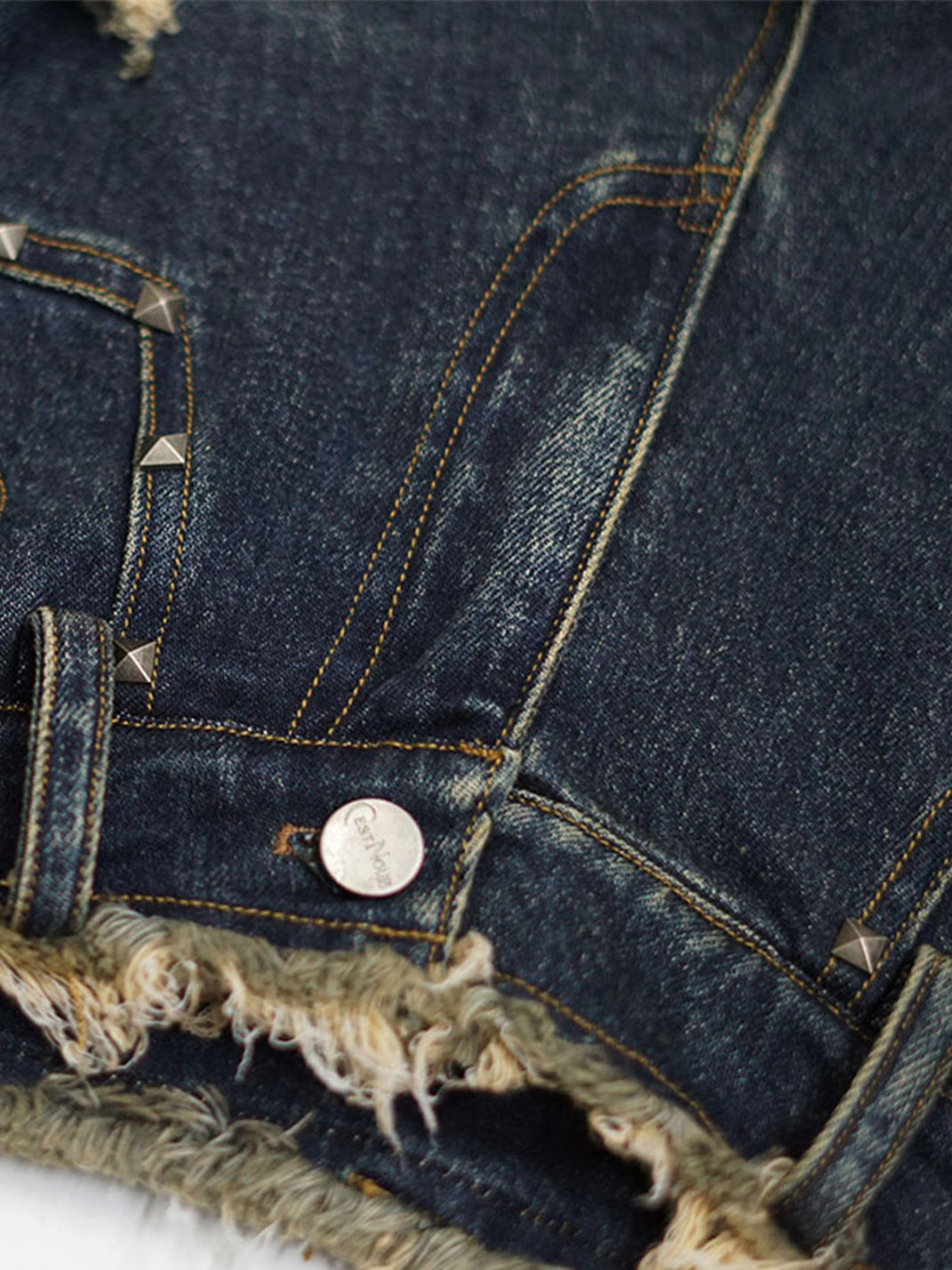 CestNous｜Women's Silver Foil Low Waist Flared Jeans - PSYLOS 1, CestNous｜Women's Silver Foil Low Waist Flared Jeans, Pants, CestNous, PSYLOS 1