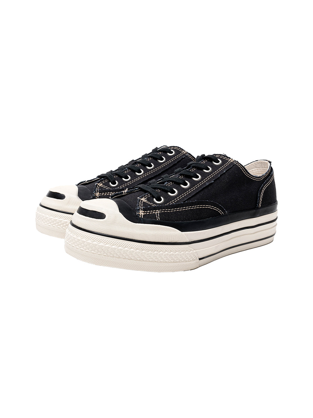 T/C MADE│016b Classic Jack Purcell Style Smiley-Toe Canvas Sneakers-Black - PSYLOS 1, T/C MADE│016b Classic Jack Purcell Style Smiley-Toe Canvas Sneakers-Black, Canvas Sneakers, T/C MADE, PSYLOS 1