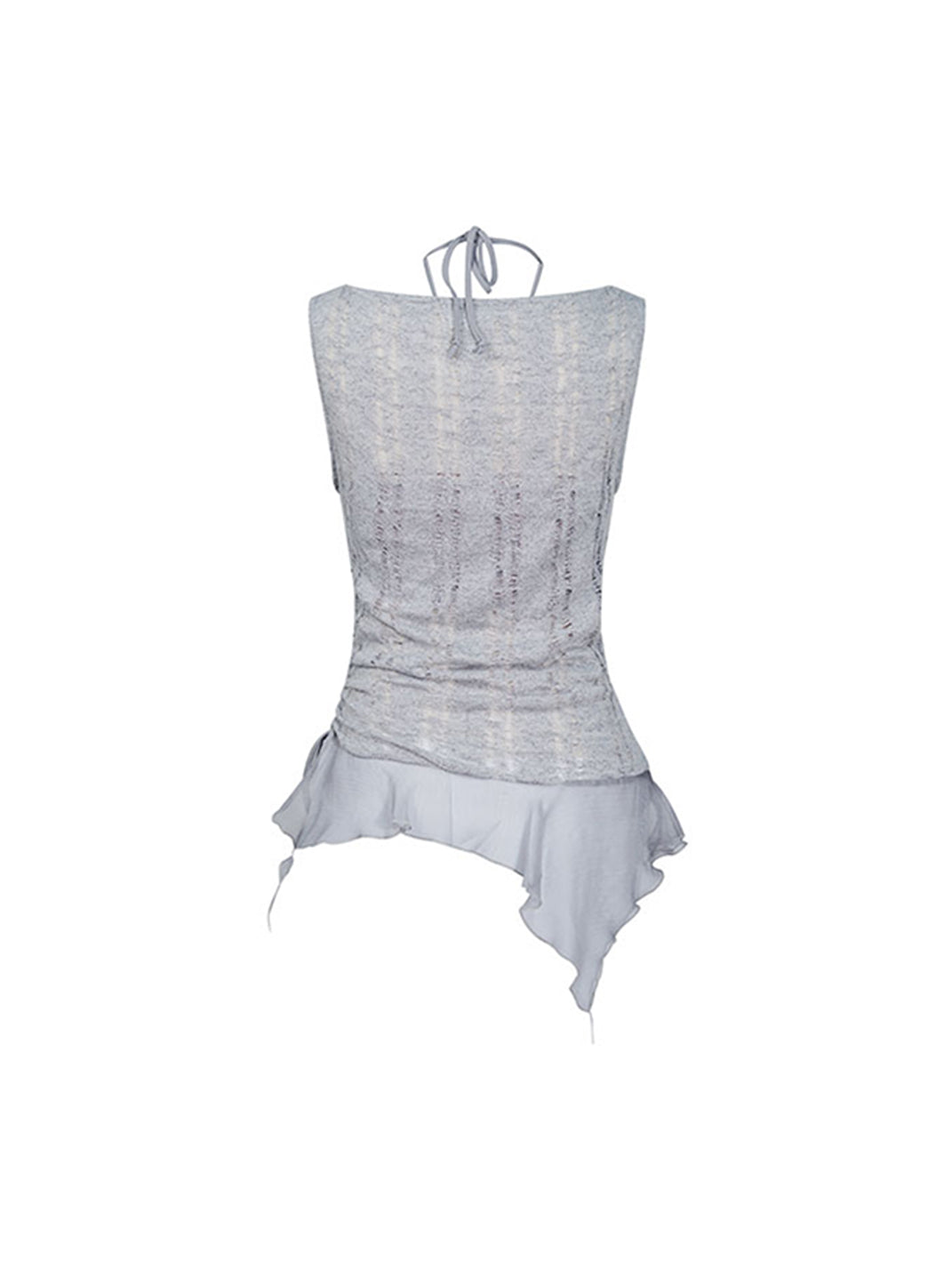 CestNous｜Beaded Chiffon Cutout Cowl Neck Top-Blue - PSYLOS 1, CestNous｜Beaded Chiffon Cutout Cowl Neck Top-Blue, Blouses, CestNous, PSYLOS 1