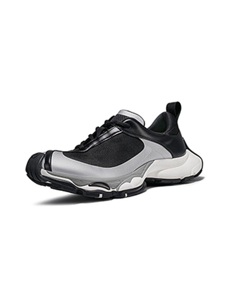 SALAXI | "Metallic Blade" Lightweight Dad Sneaker-Black & Silver - PSYLOS 1, SALAXI | "Metallic Blade" Lightweight Dad Sneaker-Black & Silver, Dad Sneakers, SALAXI, PSYLOS 1