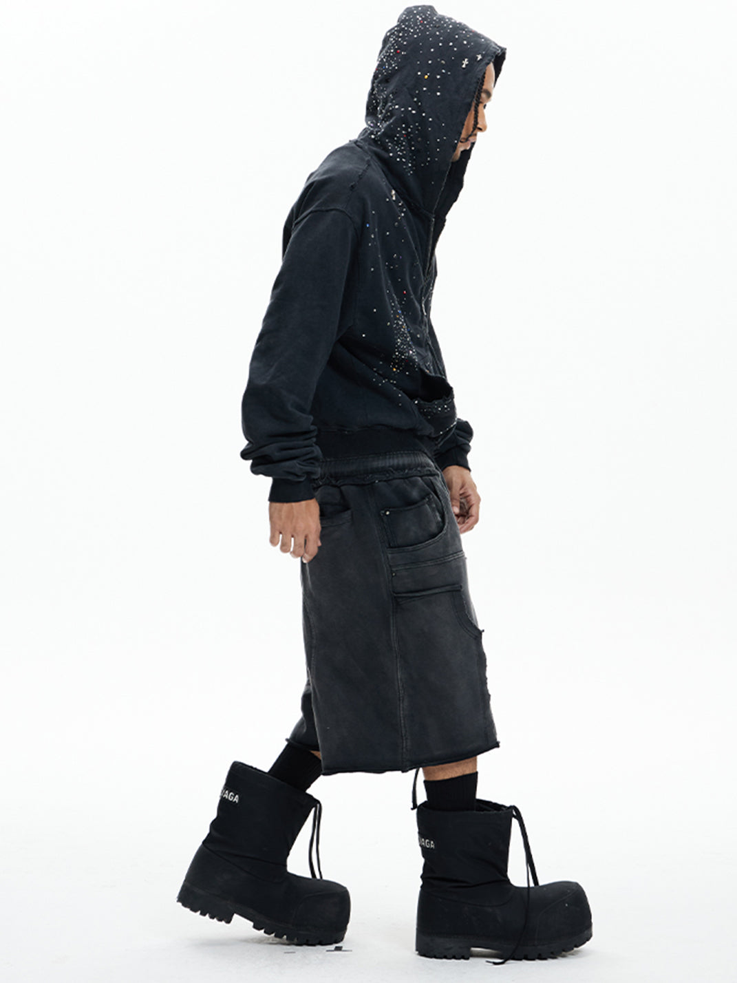 DND4DES | Dual Waist Washed Cropped Shorts - PSYLOS 1, DND4DES | Dual Waist Washed Cropped Shorts, Cargo Pants, DND4DES•JAPAN, PSYLOS 1