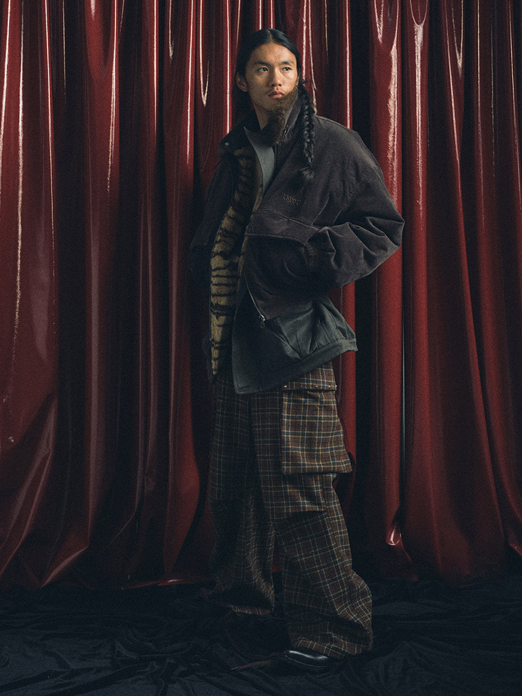 TREclub | Earth Tone Plaid Straight Leg Cargo Pants - PSYLOS 1, TREclub | Earth Tone Plaid Straight Leg Cargo Pants, Men's Wear, TREclub, PSYLOS 1