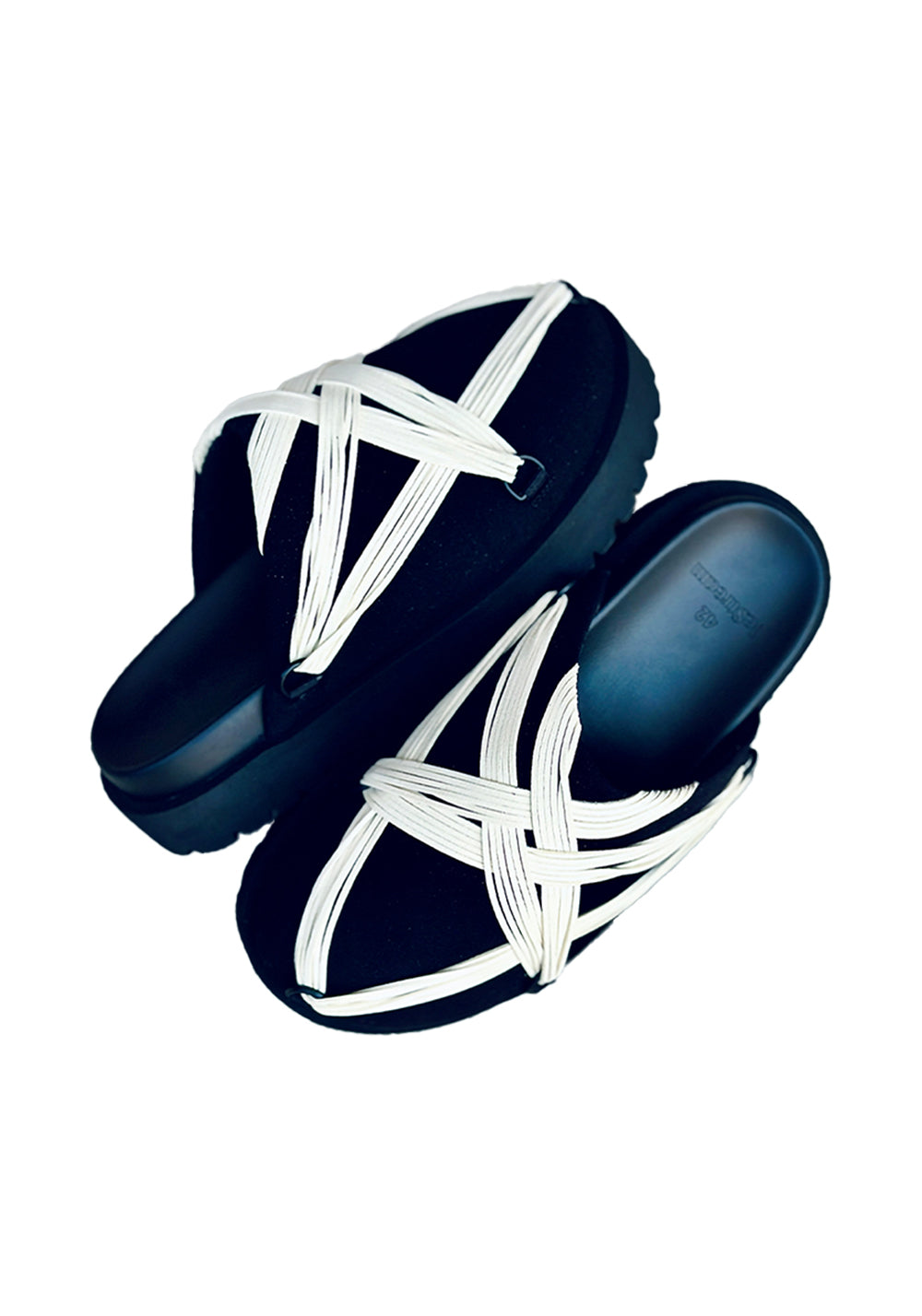 LeStream | Black Strapped Platform Slides  - PSYLOS 1, LeStream | Black Strapped Platform Slides , Sandals, LeStream, PSYLOS 1