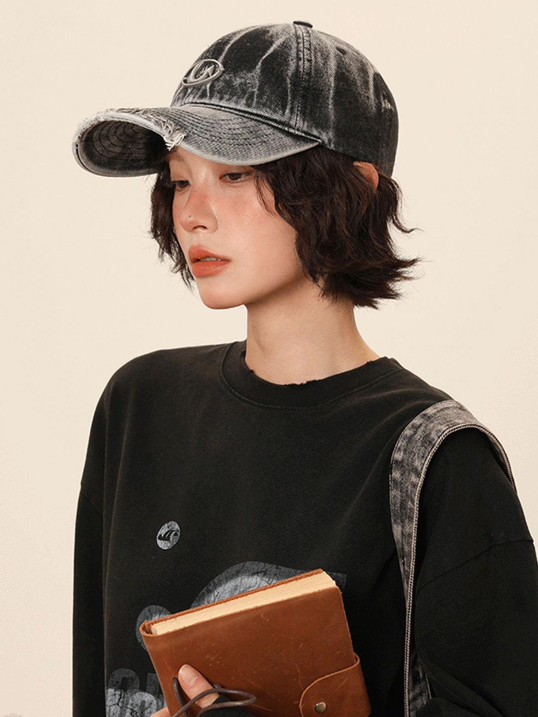 IIING | Curved Brim Washed Denim Baseball Cap - PSYLOS 1, IIING | Curved Brim Washed Denim Baseball Cap, Accessories, IIING, PSYLOS 1