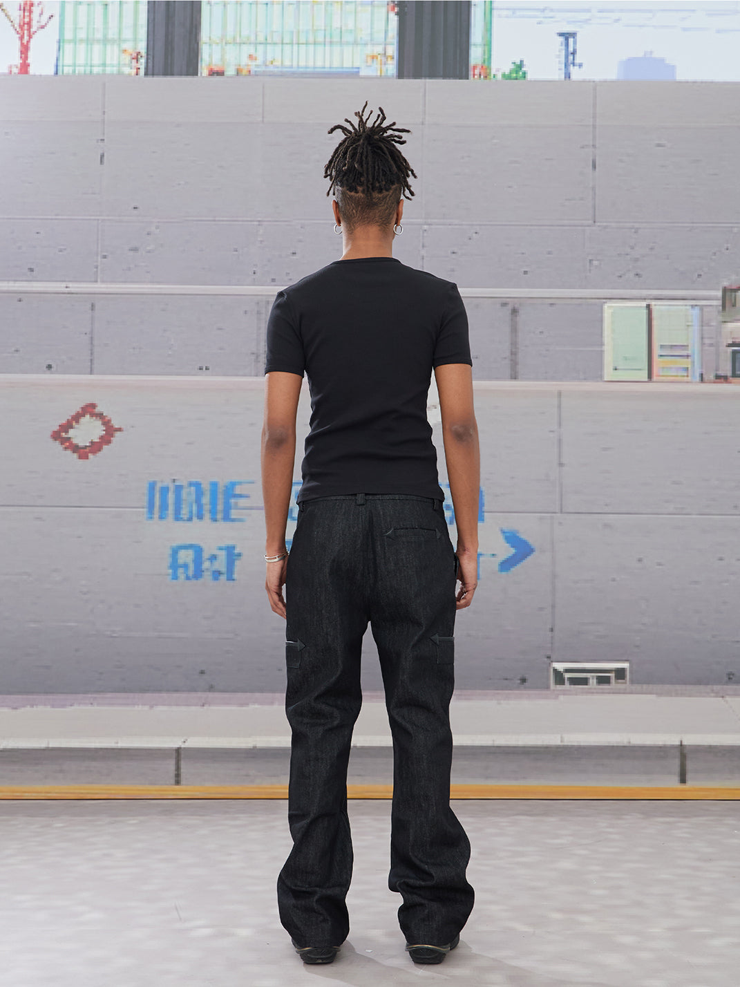 DND4DES | Double Zipper Leather Patch Flare Jeans - PSYLOS 1, DND4DES | Double Zipper Leather Patch Flare Jeans, Jeans, DND4DES•JAPAN, PSYLOS 1