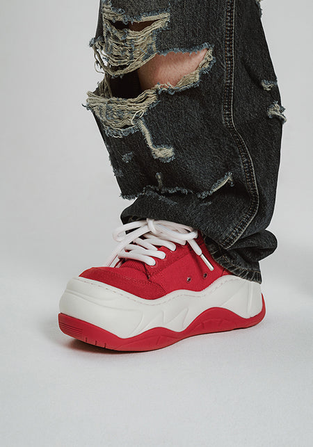 FYSPR丨WiFi 1.0 Wave Platform Shoes-Red - PSYLOS 1, FYSPR丨WiFi 1.0 Wave Platform Shoes-Red, Chunky Sneakers, FYSPR•JAPAN, PSYLOS 1