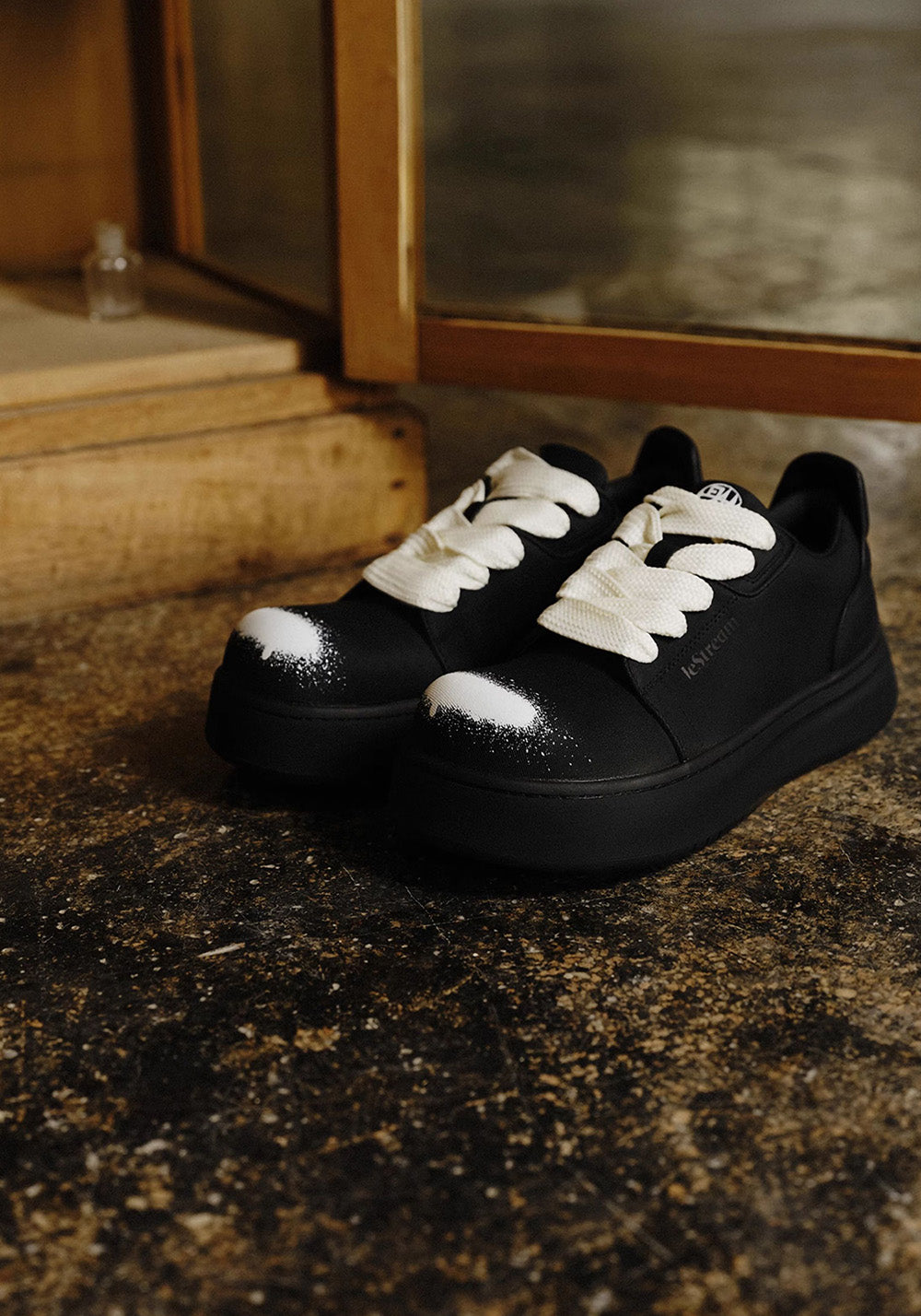 LeStream | Spray-Painted Chunky Derby Shoes  - PSYLOS 1, LeStream | Spray-Painted Chunky Derby Shoes , Chunky Sneakers, LeStream, PSYLOS 1